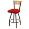 Holland Bar Stool Co 36" Swivel Counter Stool, Brnz Finish, Nat Back, Canter Red Seat X830 - alternate 1